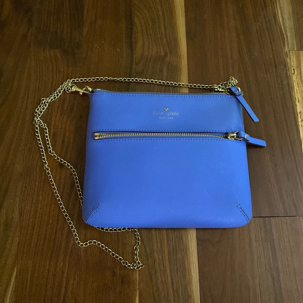 Blue Kate Spade crossbody purse